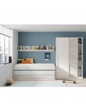 Cama nido doble con cajón y estante CLEAN