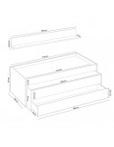 Cama nido doble con cajón y estante CLEAN