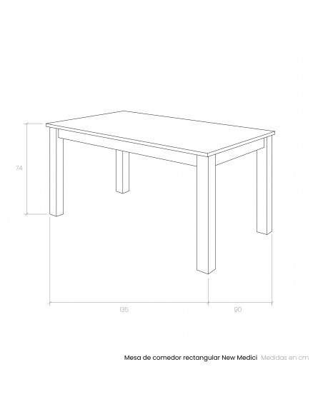 Mesa de comedor rectangular extensible PIERO