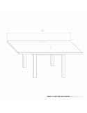 Mesa de comedor cuadrada PIERO