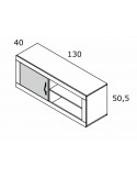 Mueble TV una puerta y dos huecos 130 cm ROMA