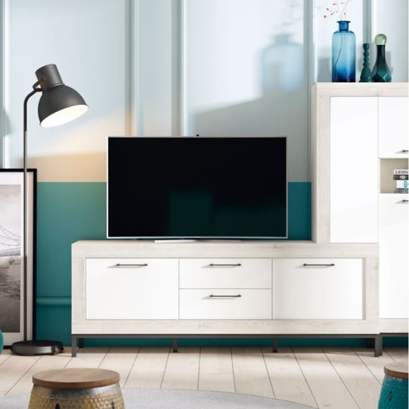 Mueble de tv dos puertas y dos cajones 181 cm...