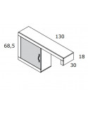 Modulo adicional izquierdo para mueble de tv ROMA