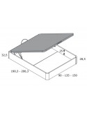 Canapé con base tapizada de 150 VIENA