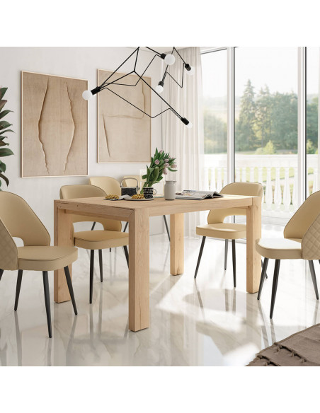 Mesa rectangular pata deslizante CHIARA