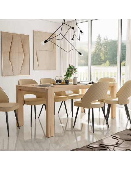 Mesa rectangular pata deslizante CHIARA