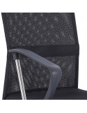 Sillon de despacho giratorio transpirable negro