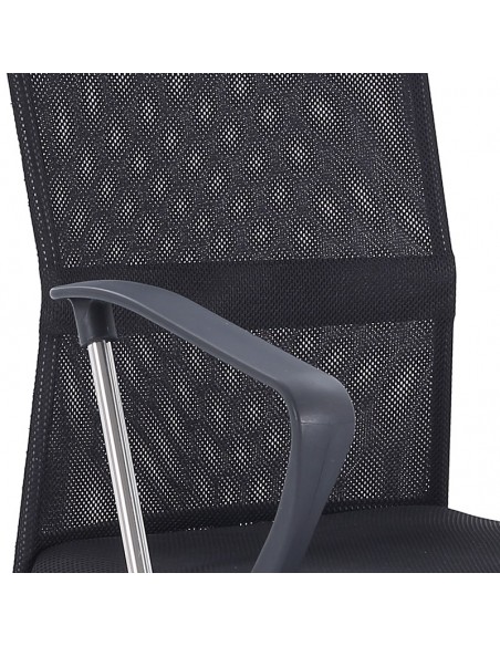 Sillon de despacho giratorio transpirable negro