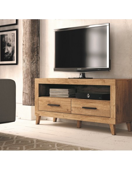 Mueble TV dos cajones y hueco 130 cm ROMA