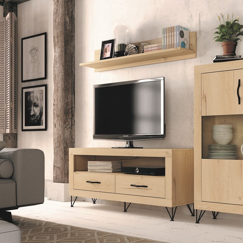 Mueble TV dos cajones y hueco 130 cm ROMA