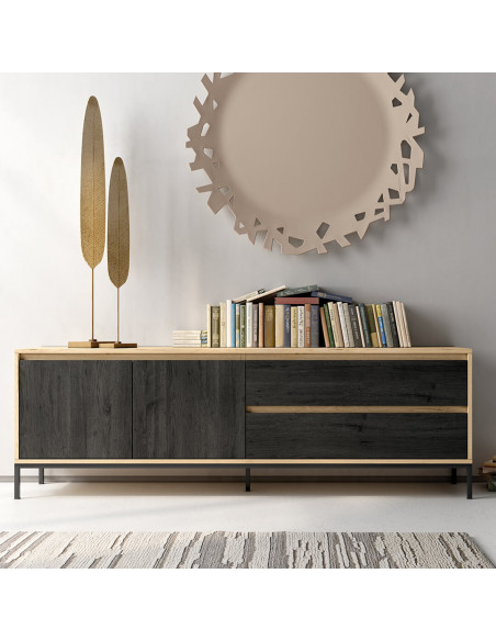 Mueble TV dos puertas y dos cajones 178 cm CHIARA