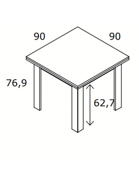 Mesa cuadrada de libro ROMA
