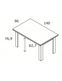 Mesa rectangular extensible ROMA