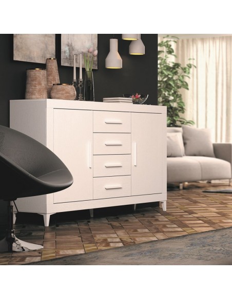 Aparador dos puertas y cuatro cajones ROMA
