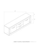 Mueble de tv dos puertas y dos cajones 181 cm MILANO