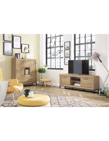 Mueble de tv dos puertas y dos huecos181 cm MILANO