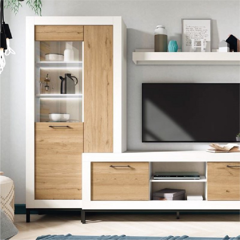 Modulo con vitrina y puerta de cristal MILANO
