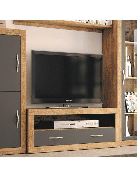 Mueble TV dos cajones y hueco 130 cm ROMA