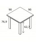 Mesa cuadrada de libro ROMA