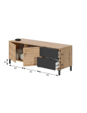 Mueble de televisión dos cajones y dos puertas NIELS