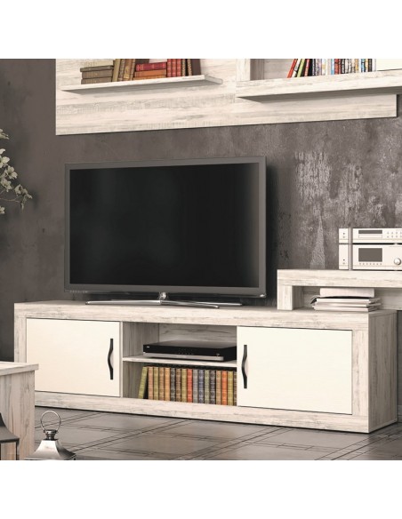 Mueble TV dos puertas y dos huecos 180 cm ROMA