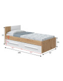 Cama dos cajones LOEN
