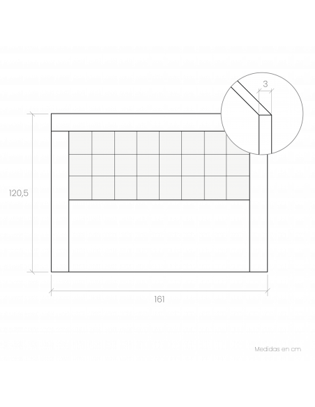 Cabecero y dos mesitas de dos cajones VIENA II