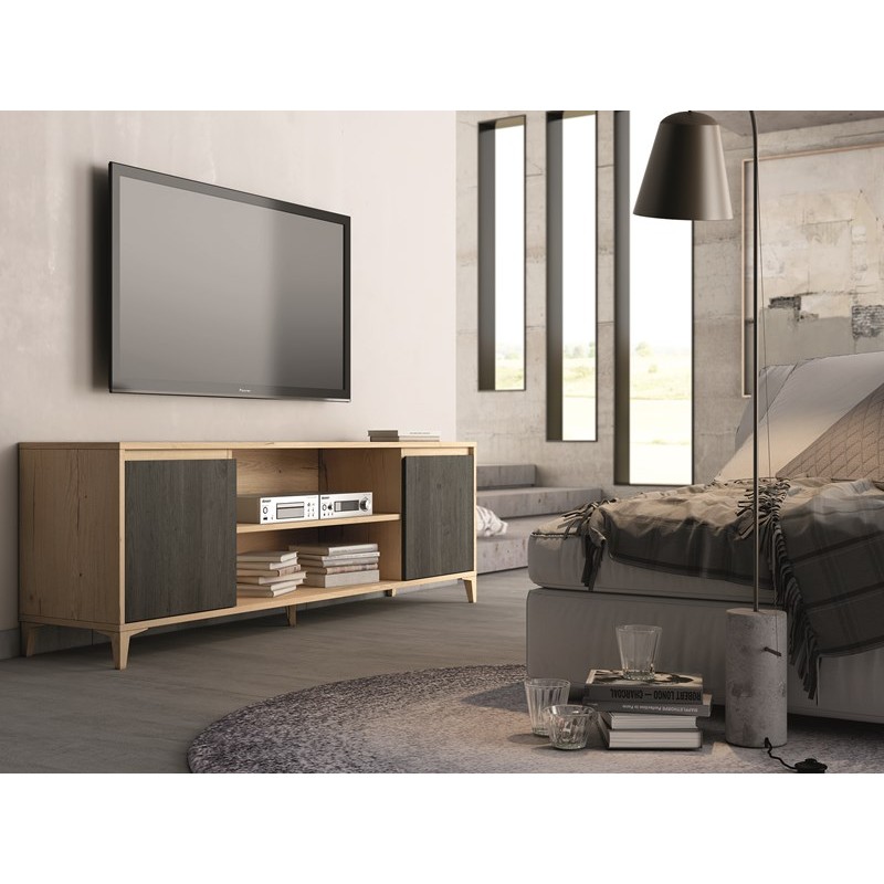 Mueble TV dos puertas y dos huecos 178 cm CHIARA