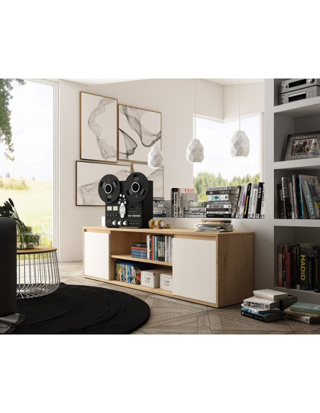 Mueble TV dos puertas y dos huecos 178 cm CHIARA