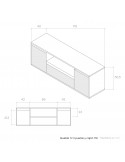 Mueble TV dos puertas y cajón 178 cm CHIARA
