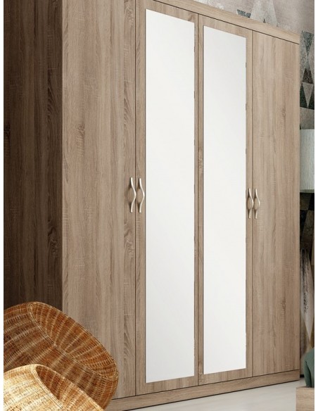 Armario cuatro puertas con lunas altura 240 VIENA