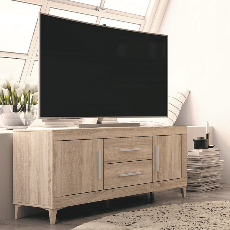 Mueble TV dos cajones y dos puertas 130 cm ROMA