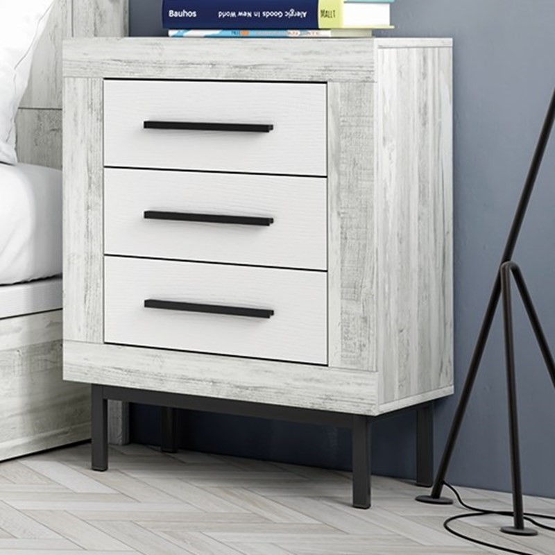 Mesita de noche tres cajones VIENA