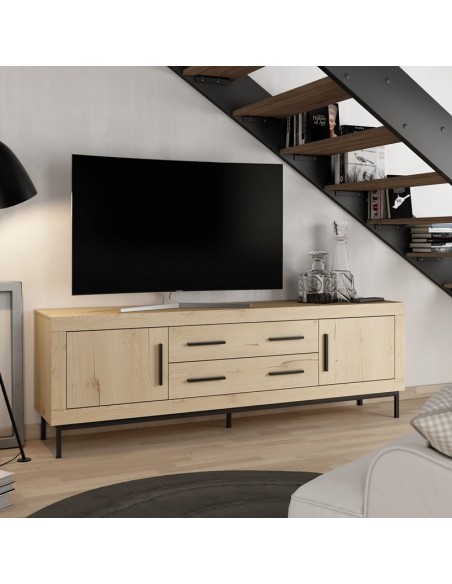 Mueble de televisión dos cajones y dos puertas 200 cm ROMA