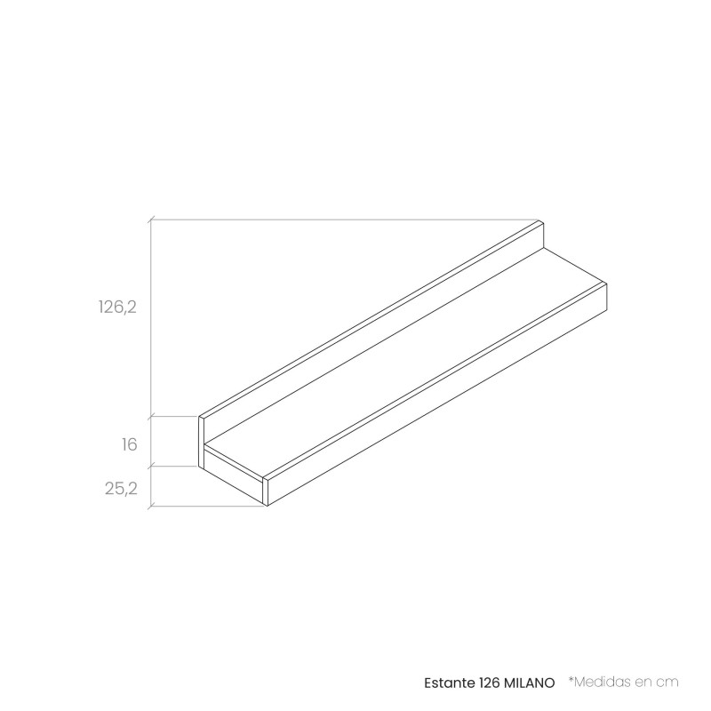 Estante 126 cm MILANO