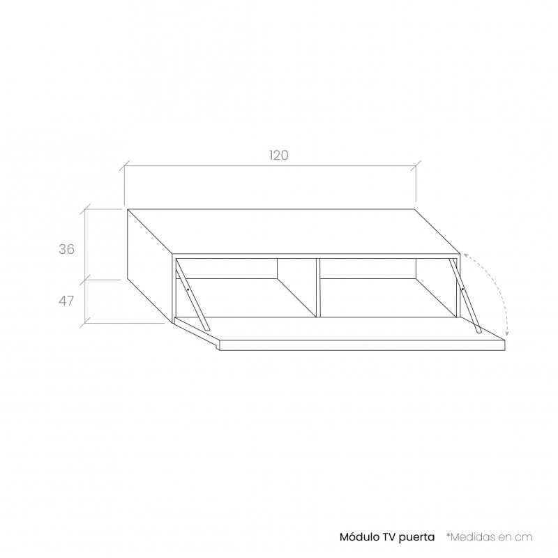 Modulo tv 120 puerta DANIELA