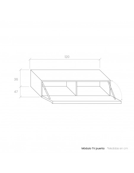 Modulo tv 120 puerta DANIELA