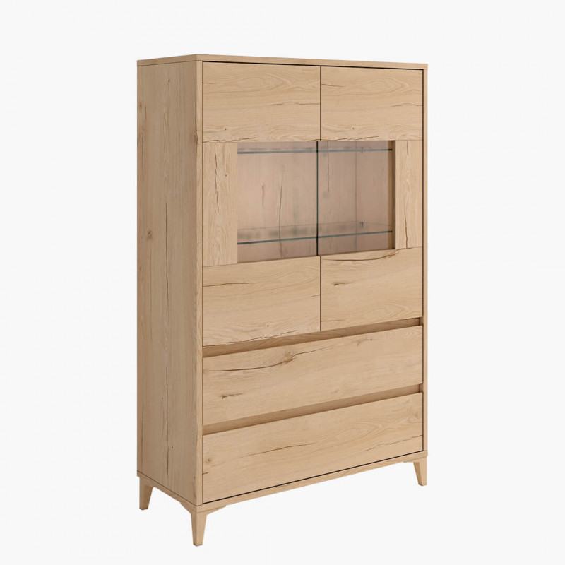 Vitrina dos puertas con cristalera y dos...