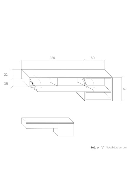 Mueble bajo televisión DANIELA