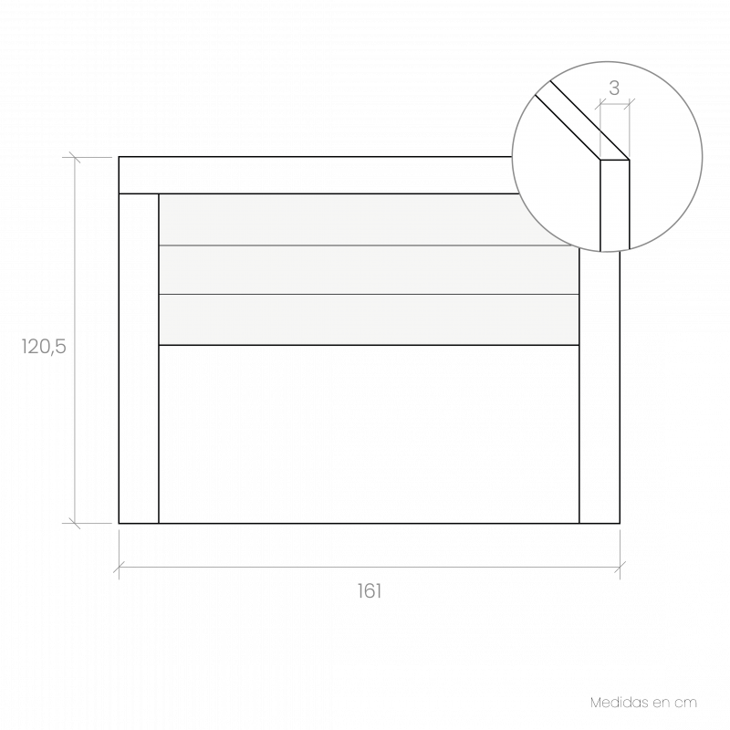 Cabecero y dos mesitas tres cajones VIENA VI