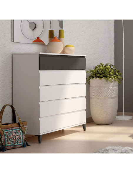 Cómoda cinco cajones NILO II