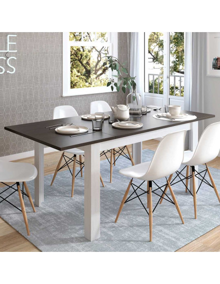 MESA DE COMEDOR EXTENSIBLE BLANCO - ARTISAN. 135 (180) X 90 cm.