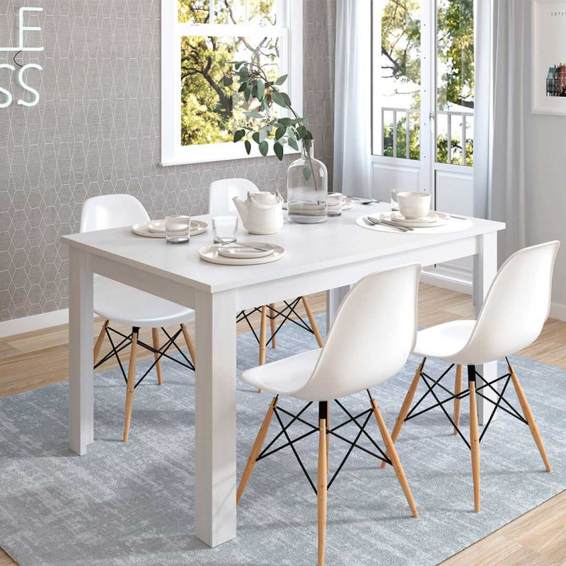 Mesa extensible para comedor rectangular Aran - Hermógenes