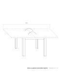Mesa comedor cuadrada extensible DANIELA