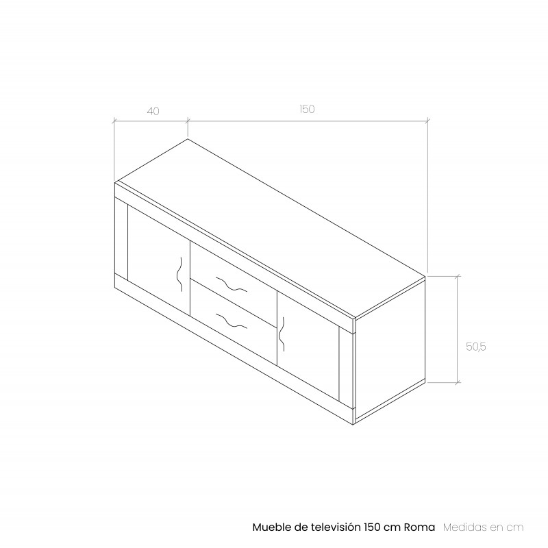 Mueble de televisión 150 cm ROMA