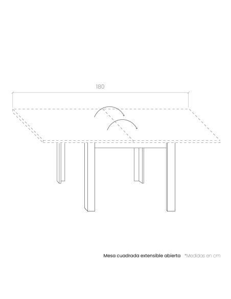 Mesa comedor cuadrada extensible DANIELA