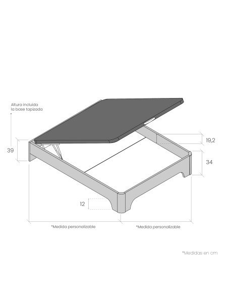 Canapé con base tapizada NILO I