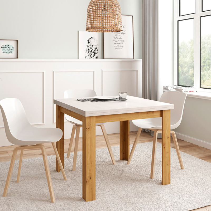 Mesa comedor cuadrada extensible DANIELA