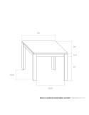 Mesa comedor cuadrada extensible DANIELA