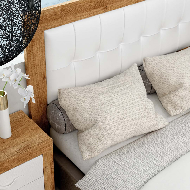 Cabecero y dos mesitas de dos cajones VIENA II